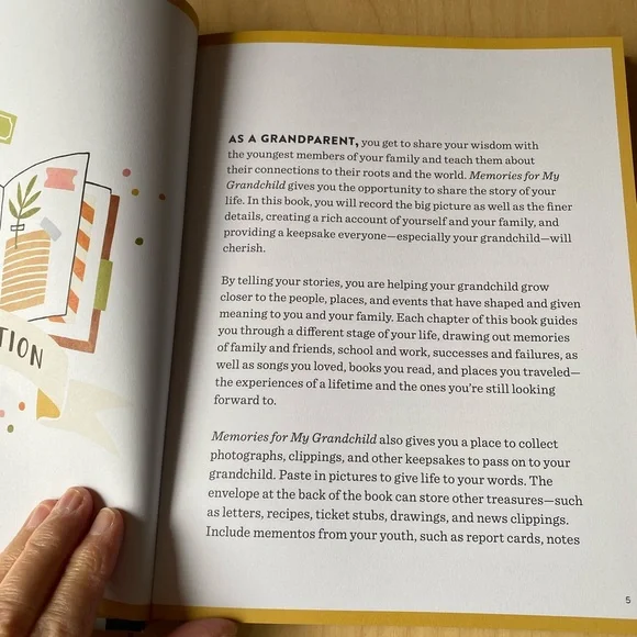 Chronicle Books Memories for My Grandchild a journal - Picture 4 of 5